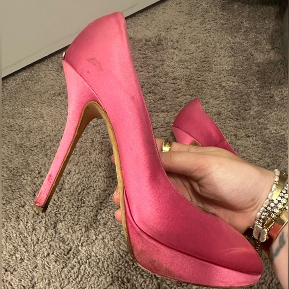 DIOR PINK SATIN HEELS - Picture 6 of 8